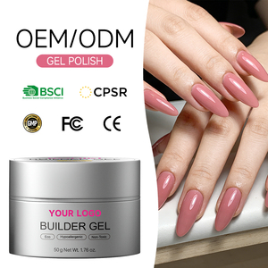 เจลต่อเล็บแบบมืออาชีพ Hema Free Builder UV Gel OEM ODM 50 กรัม เจลต่อเล็บแบบปรับระดับได้เองสำหรับร้านทำเล็บ - Product Image 1