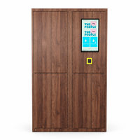 Casilleros de Madera con Acabado de Grano de Madera, Casilleros Electrónicos para Equipaje, Casilleros de Madera para Gimnasios y Vestuarios