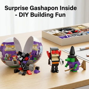 Jouets et cadeaux d'Halloween EPT pour enfants : Blocs de construction <span class=keywords><strong>maison</strong></span> hantée, mini briques mignonnes, idéales pour <span class=keywords><strong>les</strong></span> sacs cadeaux et <span class=keywords><strong>les</strong></span> <span class=keywords><strong>tours</strong></span> d'Halloween - Product Image 5