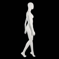 Mannequin Femme Corps Entier Blanc avec Caractéristiques Faciales Réalistes, Bras Amovibles, Support en Fibre de Verre Durable, Pose Debout, pour Vêtements et Chaussures