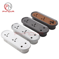 Nuevo Diseño de Organizador de Cables para Oficina con 3 Puertos USB y Enchufe Universal, Toma de Corriente para Escritorio