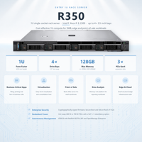 R350 랙 서버 R250 R260 R360 1U 단일 프로세서 NVMe 파일 백업 NAS 웹 클라우드 HPC 보안 내장형
