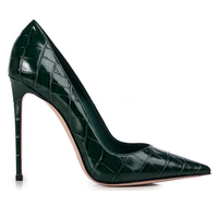 Fournisseur de chaussures en Chine, talons hauts en similicuir croco pour femmes