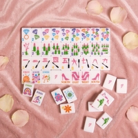 Tuiles de Mahjong de Luxe pour Filles - Écologiques, Portables et Durables, Résistantes à l'Eau avec Emballage Personnalisé pour Fêtes et Divertissements