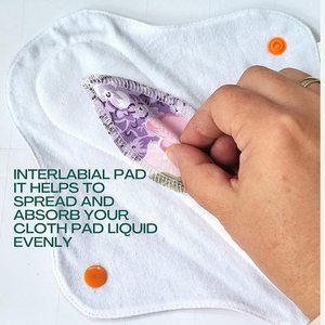 Lot de 20 <span class=keywords><strong>serviettes</strong></span> <span class=keywords><strong>hygiéniques</strong></span> interlabiales en tissu organique, <span class=keywords><strong>serviettes</strong></span> <span class=keywords><strong>hygiéniques</strong></span> menstruelles <span class=keywords><strong>lavables</strong></span> réutilisables, zéro déchet 100% <span class=keywords><strong>coton</strong></span> - Product Image 4