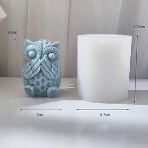 Molde de Silicona para Velas Aromáticas con Forma de Búho, Decoración para el Hogar, Molde de Silicona 3D para Velas de Yeso y Animales - Product Image 2