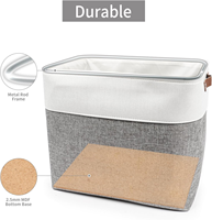 Grand Panier de Rangement Pliable et Imperméable en Forme de Cube pour Vêtements, Linge, Couvertures, Jouets, ou Coffre de Voiture