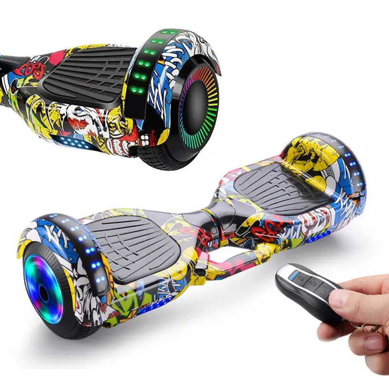 2023 Hoge Kwaliteit Hoverboard Scooter Twee Wiel 6.5 Inch Zelfbalancerende Elektrische Scooters Met Muziek Speakers En Led Verlichting