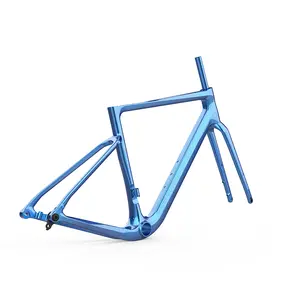 2024 Trung Quốc Thiết kế mới T1000 Carbon sỏi frameset tất cả các cáp bên trong thiết kế 700C 650b Trọng lượng nhẹ sỏi khung xe đạp