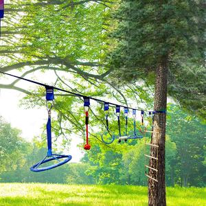 Giban, usine de source de <span class=keywords><strong>Ninja</strong></span> slack line, Course d'obstacles <span class=keywords><strong>Ninja</strong></span> <span class=keywords><strong>Slackline</strong></span> de 50 pieds, équipement de jeu en plein air pour enfants - Product Image 5