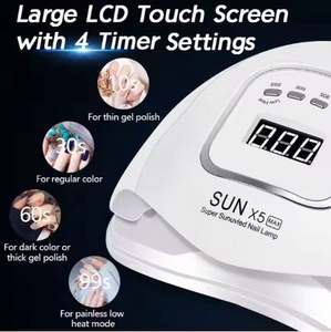 SUN X5 MAX 네일 드라이어 150W UV 젤 네일 경화 램프 스마트 센서 매니큐어 네일 건조 램프 없음 검은 손 광선 요법 기계 - Product Image 5