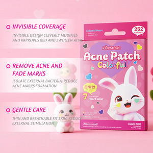 แผ่นแปะสิว KORMESIC Private Label 36 ชิ้น*200 แผ่น/กล่อง แผ่นแปะสิวรูปหัวใจหลากสี ช่วยปลอบประโลมผิว ลดรอยแดง กระจ่างใส แผ่นแปะสิวรูปดาวและหัวใจ - Product Image 3