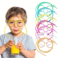 Paille à boire en plastique réutilisable et écologique, accessoires de bar, tube à boire tendance pour les fêtes et les célébrations