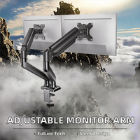 Support d'écran en alliage d'aluminium, réglable en hauteur à 90 degrés, bras mural pour moniteur, écran de 13 à 32 pouces, support de moniteur de 24 pouces en stock