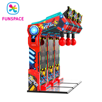 Funspaces Super Boxing Arcade Machine, 4 niveaux de défi, écran vertical HD 43 pouces, machine de jeu vidéo de boxe à monnayeur