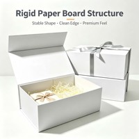 Boîte cadeau en papier rigide de luxe avec revêtement dur, logo personnalisé pour anniversaire, mariage, fête, cadeau d'entreprise, vente en gros