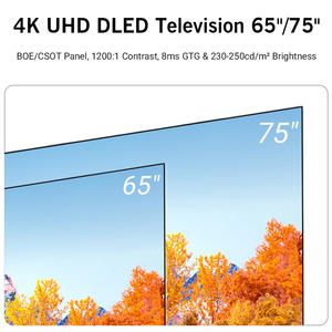 Téléviseur commercial à double cadre sans cadre, design 4K UHD, panneau IPS BOE CSOT, 1,5 Go de RAM, 8 Go de ROM, verre trempé, Smart TV 75 pouces - Product Image 2