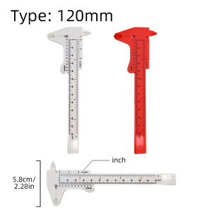 Métrica PMU Mapeo de profundidad Calibrador Vernier ajustable Escala de medición Mini Herramienta de tatuaje de cejas de plástico Regla Oficina portátil - Product Image 4