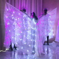 Ailes de papillon LED Isis, cape lumineuse colorée pour spectacle sur scène, carnaval, fête dansante, spectacle nocturne, défilé, costume