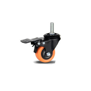 Hellorange farbene Diamant räder, Universal räder mit flachem Boden und Bremsen, Büromöbel räder, Lenkräder, Großhandel - Product Image 4