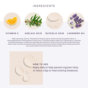 100% Naturel Logo Personnalisé Oem Marque Privée 50Ml Traitement Exfoliant Doux Vitamine <span class=keywords><strong>C</strong></span> Sérum Anti-Poils Incarnés - Product Image 3