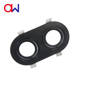 Marco Redondo Empotrado de Doble Cabezal para Focos LED GU10 MR16 Blanco/Negro Antideslumbrante - Product Image 1