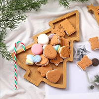 Plateau en bois personnalisé avec logo gravé au laser, vaisselle de Noël, plateau multi-compartiments pour fruits secs et collations, utilisation domestique et restauration rapide
