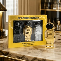 Deold En Stock Stargazer Astronaut OEM Logo Personnalisé Marque Privée Vente en Gros Coffret Cadeau de 3 Parfums EDP Métalliques en Bouteille