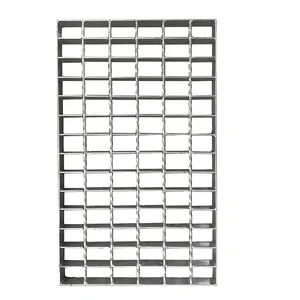 Materiales de construcción 32x5mm Checker Plate Rejilla de cubierta de acero grueso Peso suelo galvanizado rejilla de cubierta de acero