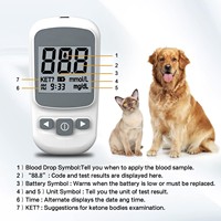 Misuratore di Glucosio nel Sangue per Cani e Gatti, Kit Veterinario con Strisce Reattive e Lancette per Test Domestico del Diabete negli Animali