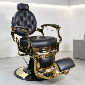 Muebles y Equipos para Salón de Belleza, Silla de Barbero Hidráulica Reclinable Vintage para Peluquería - Product Image 1