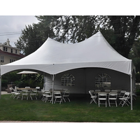 Tissu blanc de PVC pour les tentes de luxe de mariage pour des événements grande tente extérieure de crête élevée de Pinacle de la crête 20x30 élevée