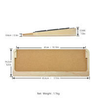 SAMDI Bureau debout ergonomique en bois d'érable avec support pour clavier magique Plateau pour clavier d'ordinateur