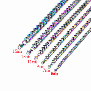 Mode Trendy Edelstahl Gold Miami Cuban Link Chain Halskette 3mm 6mm <span class=keywords><strong>22</strong></span> Zoll 18 Zoll Männer Frauen Mädchen Jungen - Product Image 6