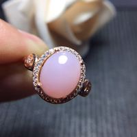 Bague en argent sterling 925 personnalisée avec pierres précieuses de mode véritable opale de feu rose naturelle australienne en rhodium pour bijoux de fête pour femmes