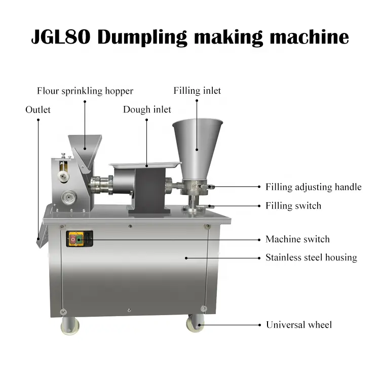 JGL80 Commercial kitchen curry puff making machine automatic dumpling/small dumpling machine
