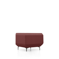Fauteuil d'appoint carré minimaliste en cuir, couleur unie, pour bureau et espace commercial – Vente en gros