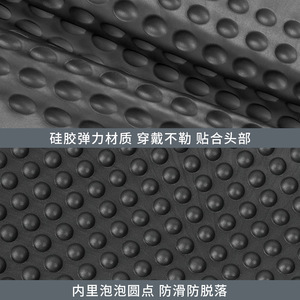 Bonnet de bain à bulles en silicone de couleur unie, unisexe, réglable, pour adultes - Product Image 2