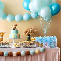 Sacs en organza bleu clair avec nœud, 5 "x 7" Mesh Drawstring Small Jewelry Pouches Party Favor Candy Goodie Gift Tulle Sachet pour mariage
