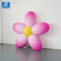 Fleurs gonflables géantes rose-foncé d'Inflatables de publicité commerciale pour décoratif