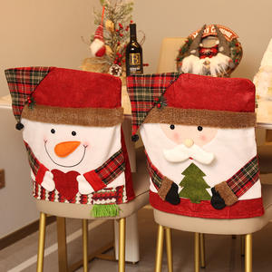Sombrero de Papá Noel, muñeco de nieve, fundas para sillas de Navidad, decoraciones para cocina, comedor, mesa, Natal, Navidad, Noel, decoración para fiesta navideña - Product Image 4