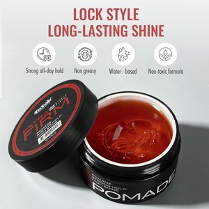 OEM özel etiket organik erkekler saç pomatı güçlü tutun saç şekillendirici ürünleri özel saç vaksı pomad - Product Image 2
