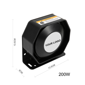 Kit de Sirena de 9 Tonos para Auto, Amplificador de Sirena de 100W/200W con Altavoz de Sistema PA, DC12v para Ambulancia, Auto y Camión - Product Image 4