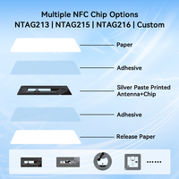 Étiquette NFC PET 13,56 MHz, étiquette intelligente imperméable pour l'emballage des produits de vente au détail, solution anti-contrefaçon personnalisée pour le commerce électronique