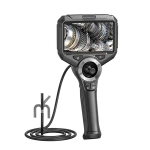 Caméra d'inspection de tuyau de vidange à rotation de 720 degrés à quatre voies Caméra endoscopique HD 1080P avec écran IPS de 5.0 pouces