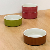 Bol pour animaux de compagnie en céramique, style classique créatif, solide, arrondi, anti-renversement, étanche IPX5, design écologique pour chiens, chats et lapins