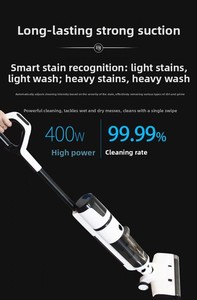 Nettoyeur de sol intelligent à commande vocale, forte puissance d'aspiration, auto-rechargeable, balai électrique pour poils d'animaux, nettoyage des sols durs et des tapis - Product Image 4