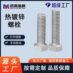 Hot-Dip Galvanized Hex Bolts M6 To M36 Grade 8.8 For Power Transmission Towers - Product Image 5