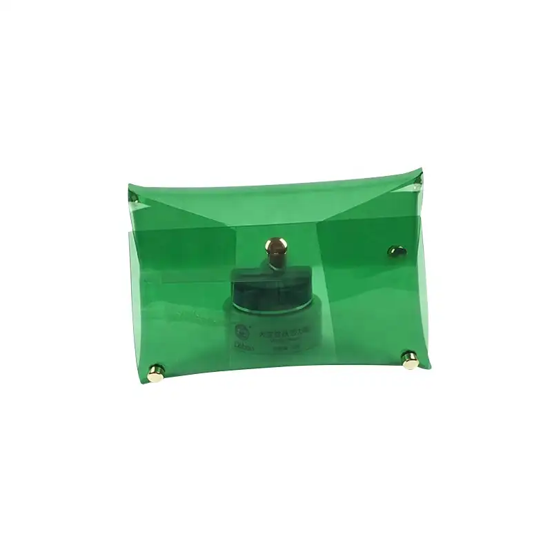 Сделанная на заказ сумка из ПВХ, прозрачный клатч зеленого цвета, прозрачный клатч-конверт из ПВХ с защелкой