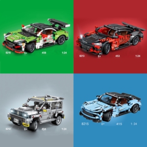 Technologie véhicule série 1:24 voiture de course modèle blocs de construction Supercar assembler retirer véhicule briques jouets pour enfants <span class=keywords><strong>gif</strong></span> - Product Image 2